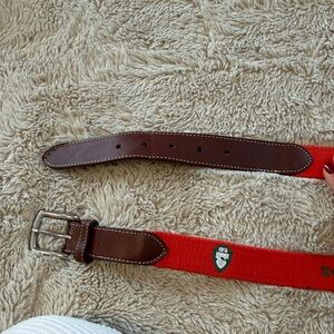 Stylish Red and Brown Men's Belt